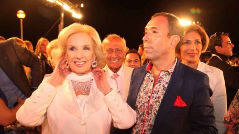 Mirtha junto a Alejando Veroutis, director de prensa del evento. (Foto: gentileza David Jozami para Alejandro Veroutis)