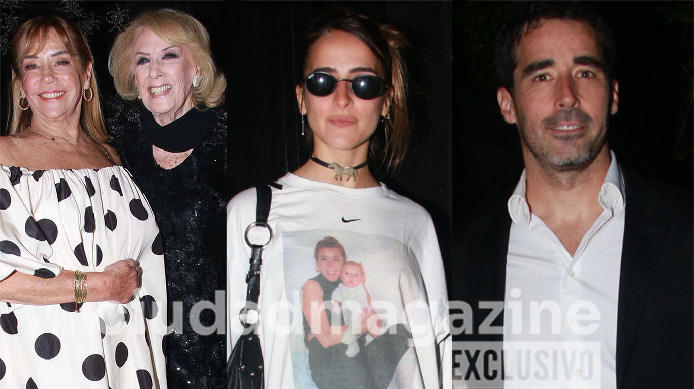Mirtha Legrand, Ámbar de Benedictis y Nacho Viale en el cumpleaños de Marcela Tinayre (Fotos: Movilpress).