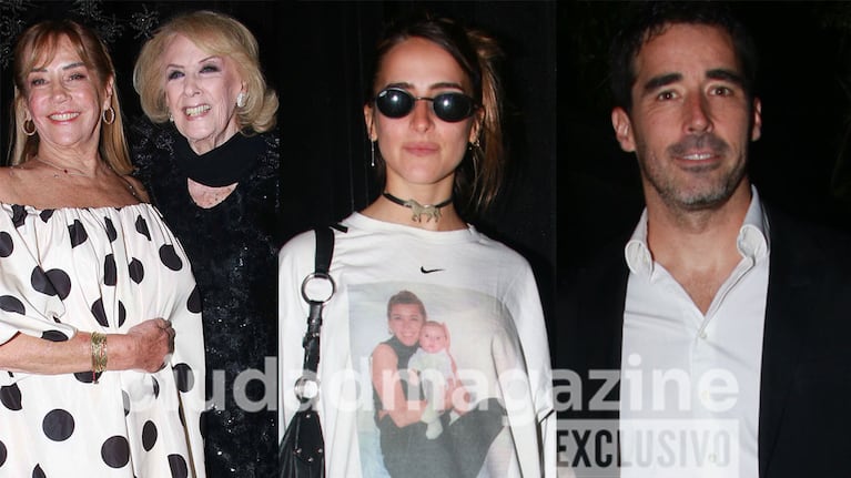 Mirtha Legrand, Ámbar de Benedictis y Nacho Viale en el cumpleaños de Marcela Tinayre (Fotos: Movilpress).