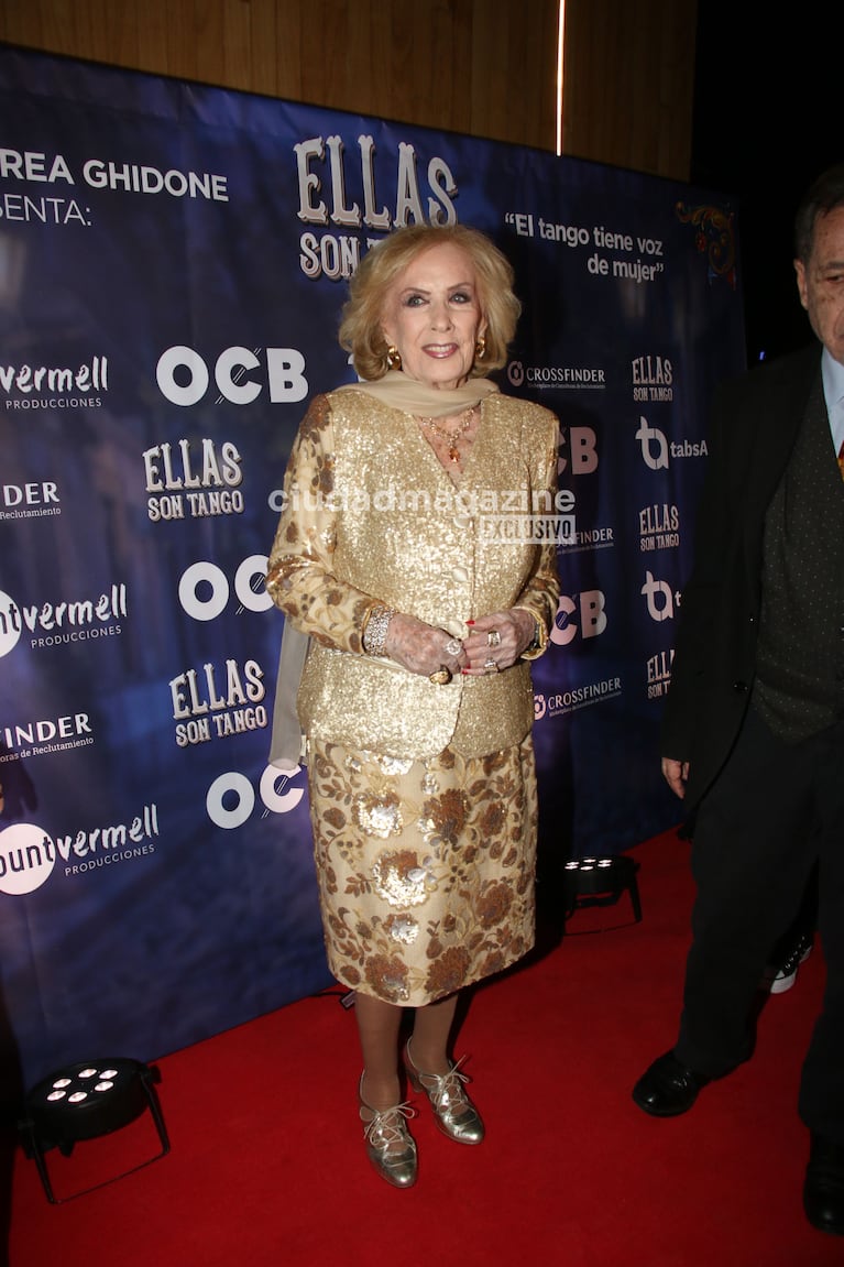Mirtha Legrand en el estreno de Ellas son Tango (Foto: Movilpress).