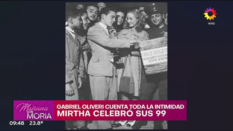 Mirtha Legrand en la inauguración del Obelisco, en 1936.
