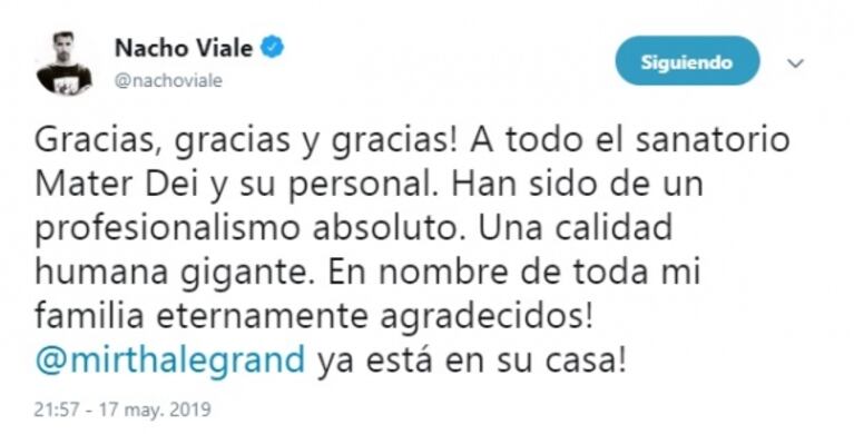 Mirtha Legrand fue dada de alta y ya está en su casa: "Está recuperada y con ganas de retomar su actividad normal"