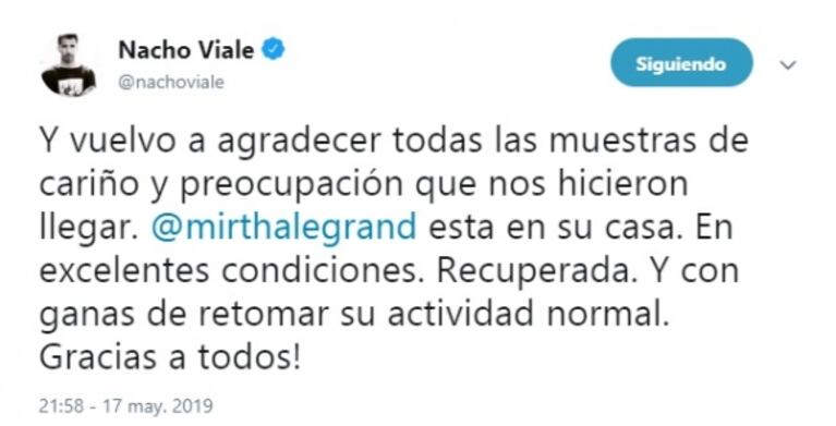 Mirtha Legrand fue dada de alta y ya está en su casa: "Está recuperada y con ganas de retomar su actividad normal"