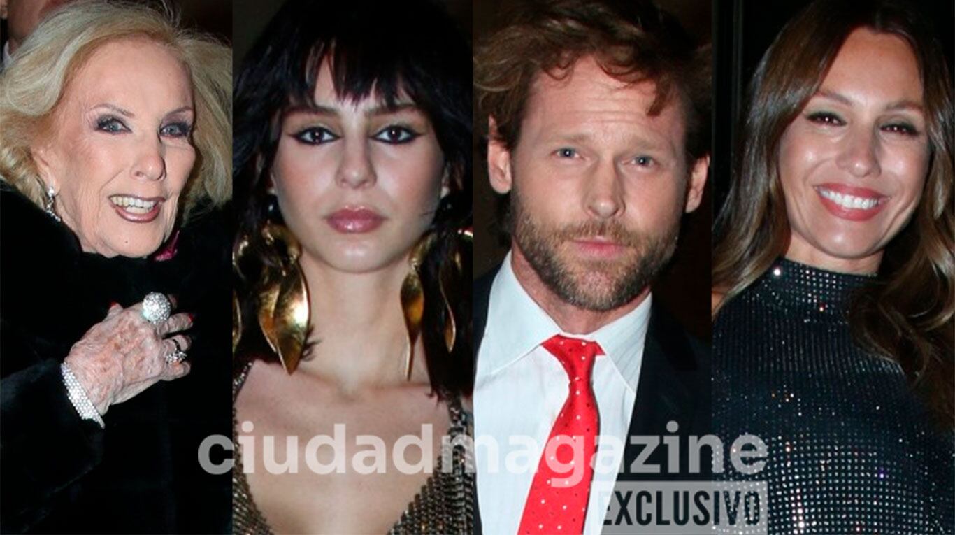 Mirtha Legrand, Juanita Tinelli, Mario Guerci y Pampita en el Teatro Colón (Fotos: Movilpress).