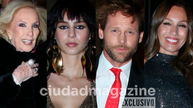 Mirtha Legrand, Juanita Tinelli, Mario Guerci y Pampita en el Teatro Colón (Fotos: Movilpress).