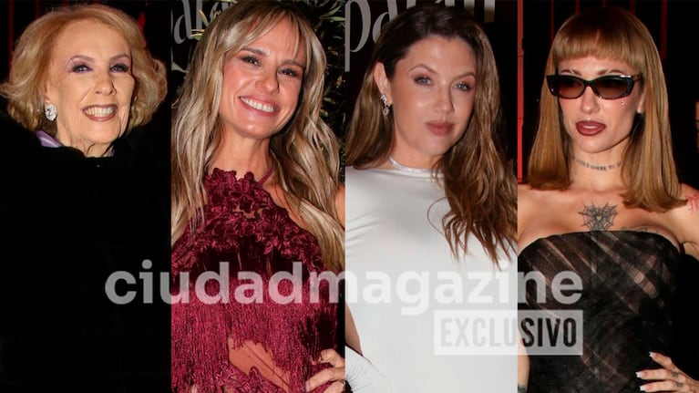 Mirtha Legrand, Mariana Fabbiani, Stephanie Demner y La Joaqui en la gala de una revista (Fotos: Movilpress).