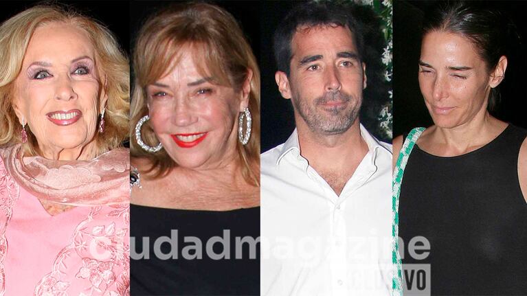 Mirtha Legrand, Nacho y Juana Viale fueron al cumpleaños de Marcela Tinayre (Fotos: Movilpress).