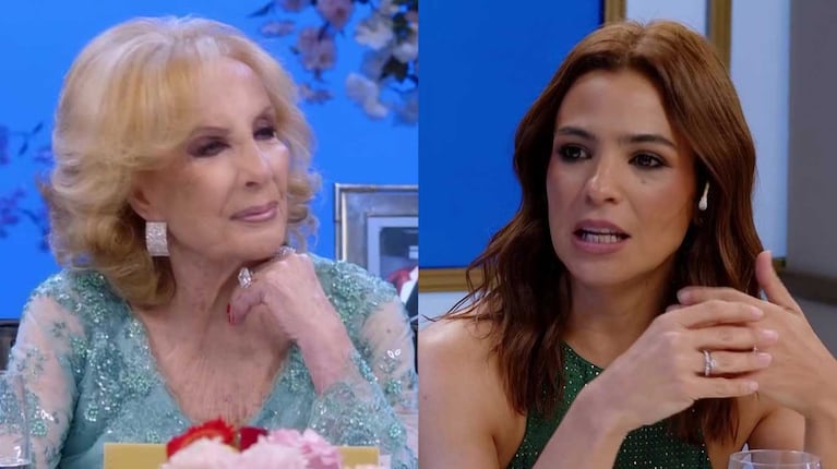Mirtha Legrand y Agustina Cherri en la mesaza (Fotos: capturas eltrece)