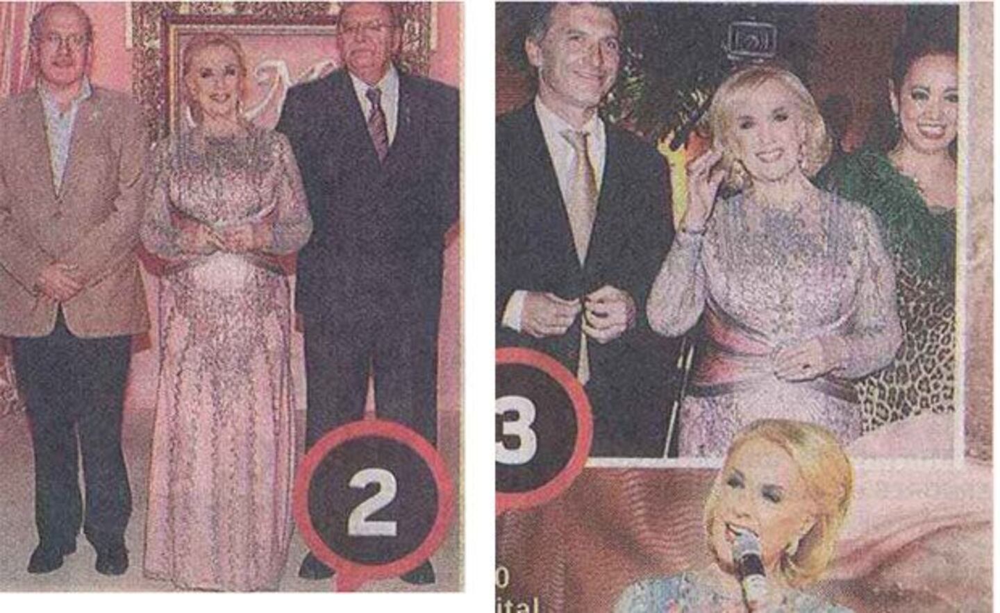 Mirtha Legrand y su blooper fashion, repitiendo el modelo de Lage. (Foto: Libre)