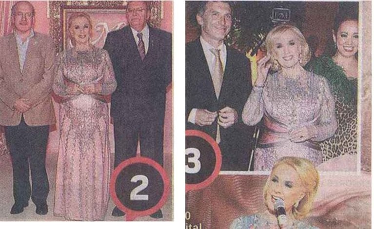 Mirtha Legrand y su blooper fashion, repitiendo el modelo de Lage. (Foto: Libre)