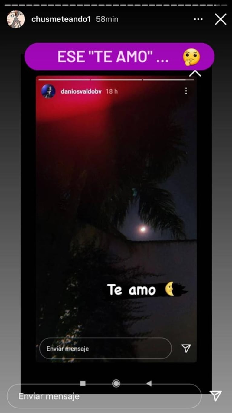 Misteriosos posteos de Daniel Osvaldo y Gianinna Maradona, en medio de los rumores de romance: "Te amo"