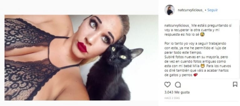Modelo curvy denunció que cerraron su cuenta en Instagram