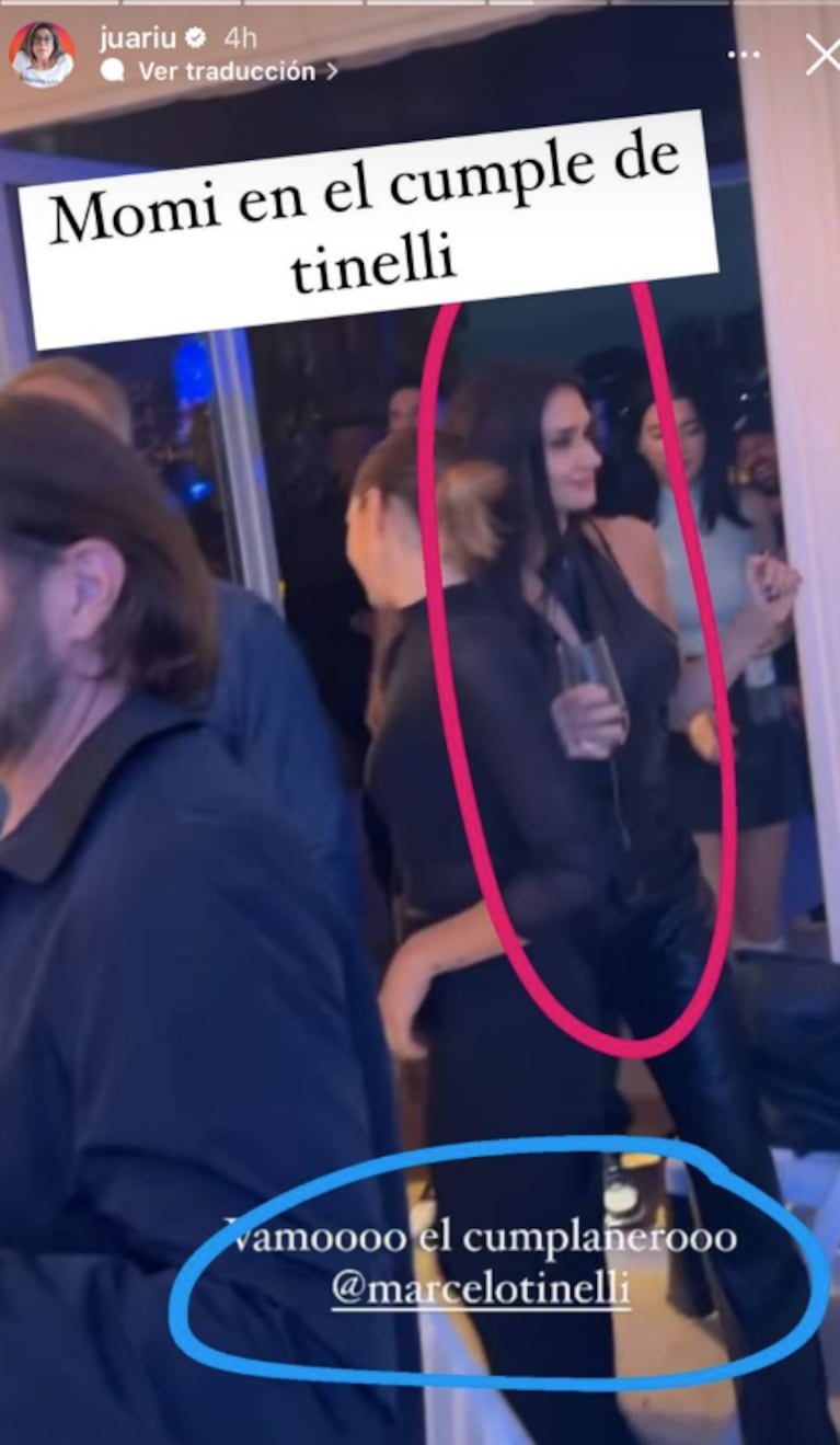 Momi Giardina asistió a la fiesta de cumple de Marcelo Tinelli en medio del rumor de romance: las fotos juntos