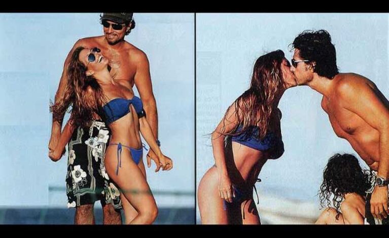 Mónica Ayos, divina, junto a Diego Olivera en Acapulco. (Foto: Revista Paparazzi).