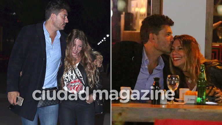 Mónica Ayos y Diego Olivera, cena y paseo romántico por Puerto Madero (Foto: Movilpress)