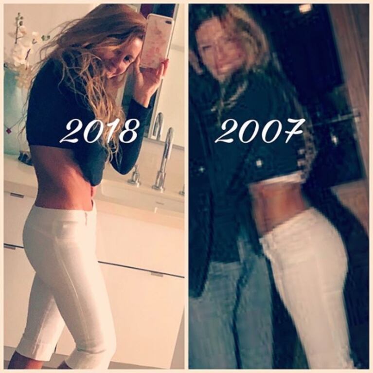 Mónica Ayos y un cuerpo que no conoce del paso del tiempo: "11 años después, mismo pantalón"