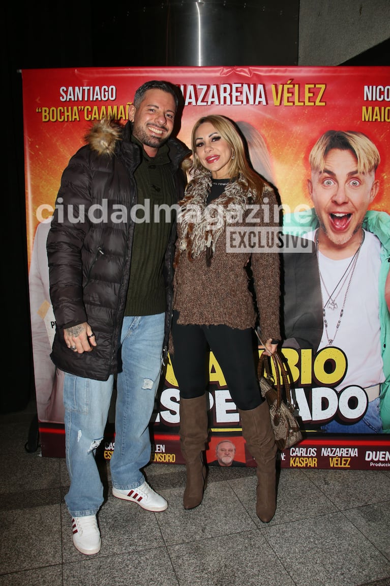 Mónica Farro y Leandro Herrera en la función de prensa de Un cambio inesperado. (Foto: Movilpress)