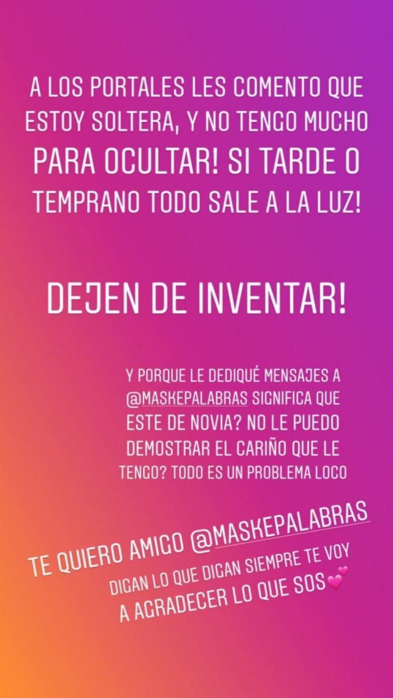 More Rial enojada con las versiones de un nuevo romance: "¡Dejen de inventar!"