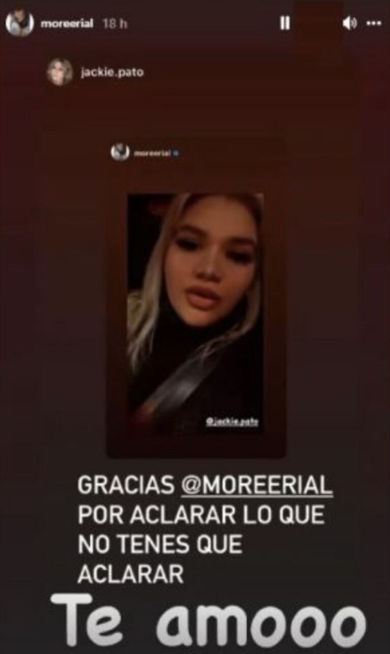 More Rial salió al cruce de quienes critican su relación con Jackie Pato, a quien le dice "mamá": "Es súper sana, sin necesidad de fama"