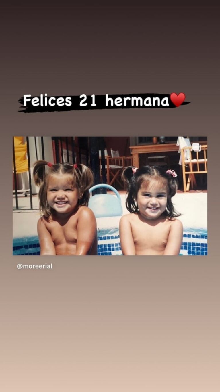 More Rial saludó a su hermana Rocío por su cumple y compartió tiernas fotos de su infancia: "Que seas feliz siempre"