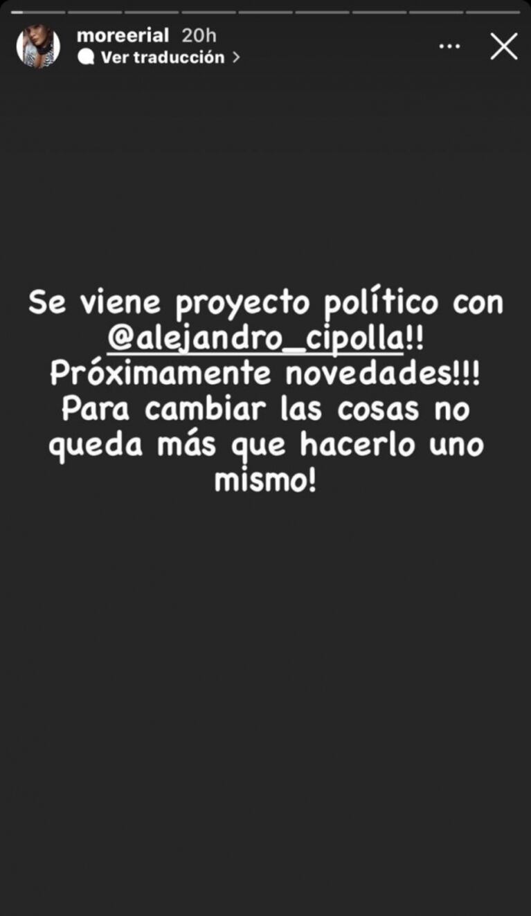 More Rial se lanza a la política junto a su abogado, Alejando Cipolla: “Para cambiar las cosas no queda más que hacerlo uno mismo”