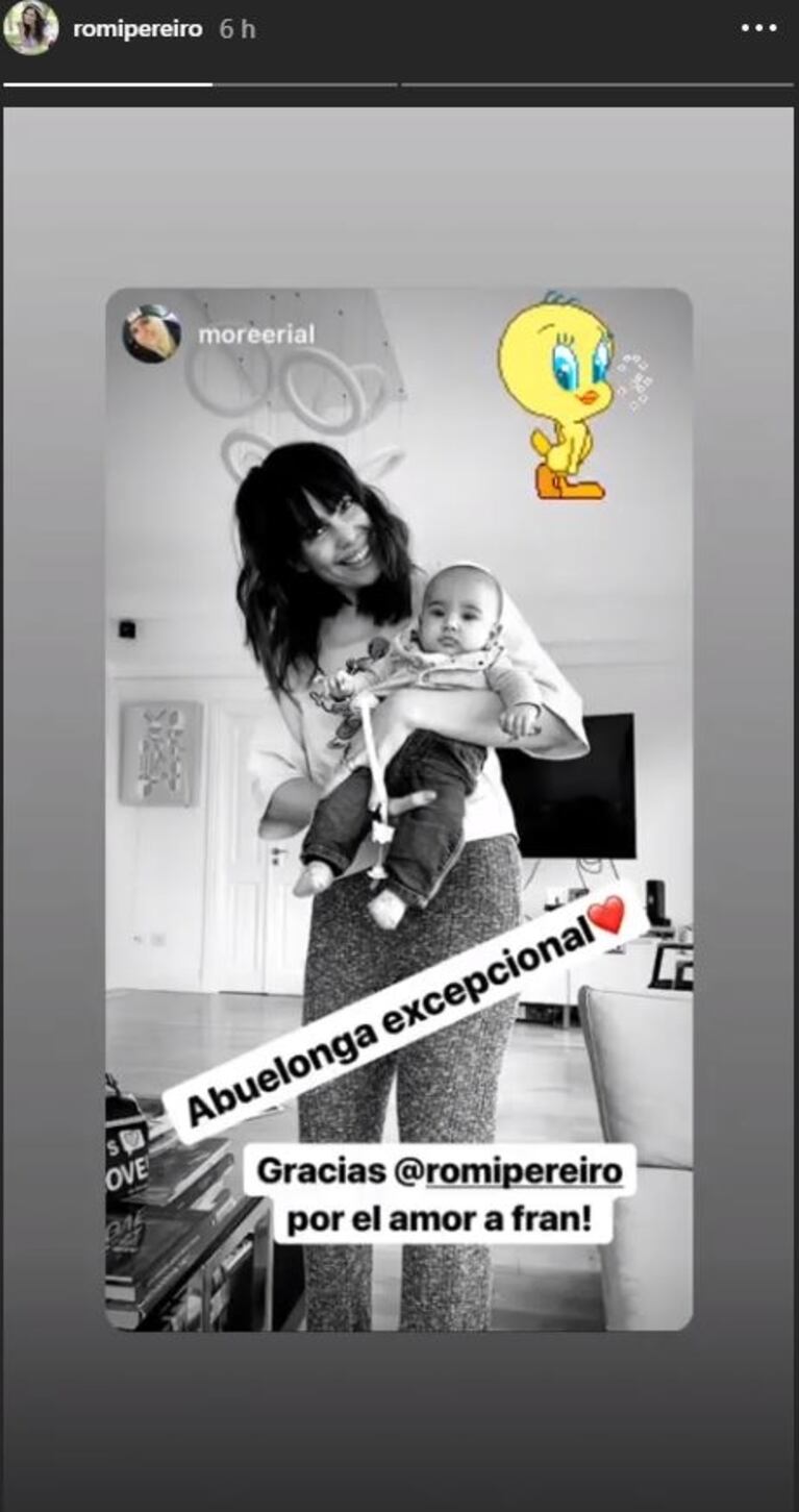 More Rial y su sorpresivo mensaje para Romina Pereiro: "¡Abuelonga excepcional, gracias por el amor a Fran!"