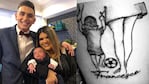 Morena le dedicó su nuevo tattoo a su hijo y a su pareja.