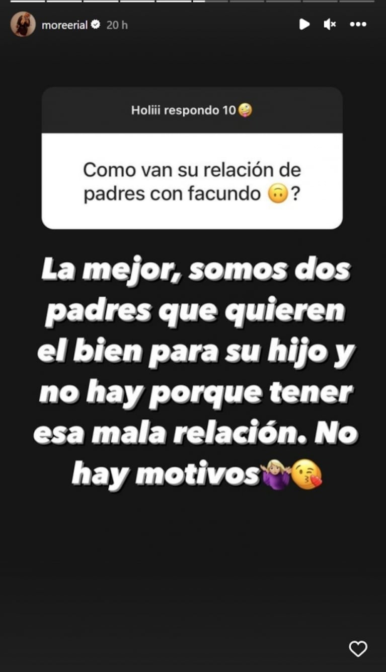 Morena Rial contó cómo se lleva con Facundo Ambrosioni desde que se puso de novia con su amigo