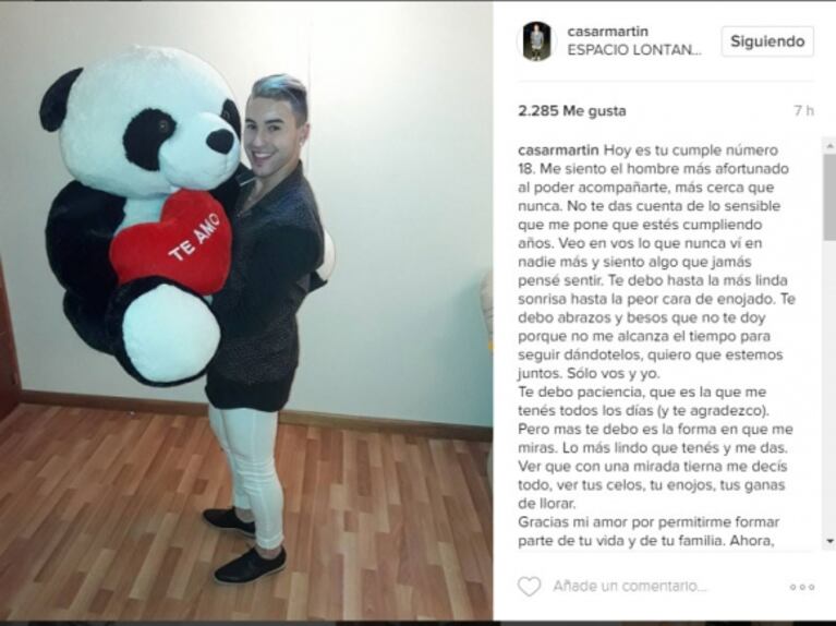 Morena Rial cumplió 18 y su novio le hizo un regalo súper especial: "Me siento el hombre más afortunado al poder acompañarte"