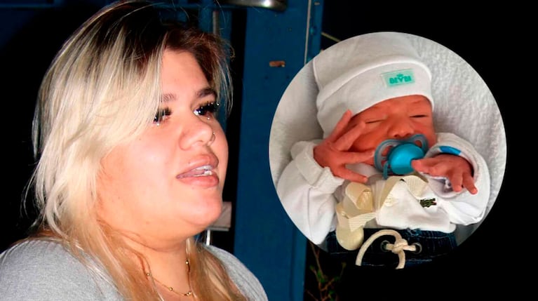 Morena Rial dio a luz a Amadeo el 6 de octubre de 2024. Foto: Movilpress e Instagram.