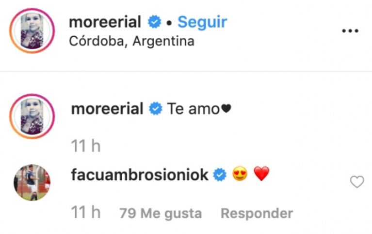 Morena Rial, reconciliada y enamorada de Facundo Ambrosioni: "Te amo"