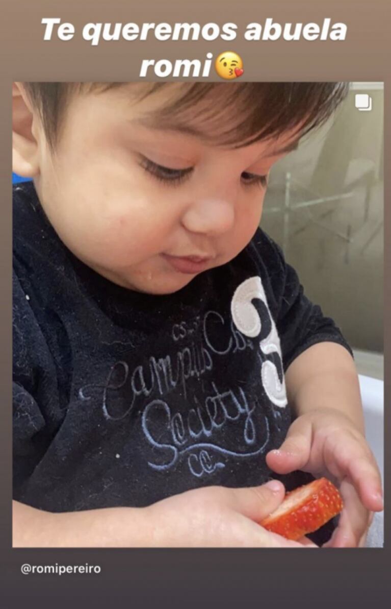 Morena Rial siguió el consejo de Romina Pereiro para su hijo, Francesco: "Te queremos, abuela"