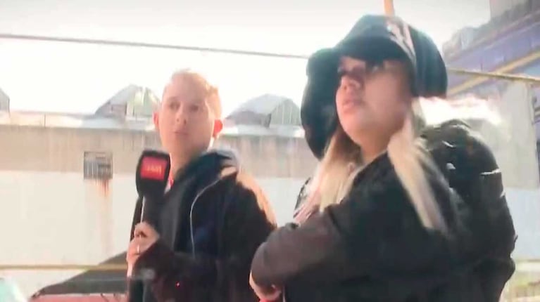 Morena Rial y el cronista que la asedió en la vía pública (Foto: captura LAM)