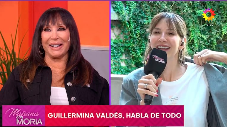 Moria Casán con Guillermina Valdés. Captura La Mañana con Moria / Eltrece