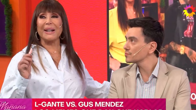 Moria Casán contó por qué L-Gante se descontroló en vivo (Captura de pantalla de eltrece)