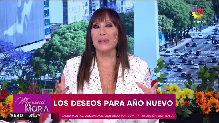 Moria Casán en La Mañana con Moria (Foto: captura de eltrece).