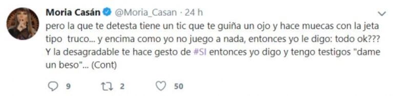 Moria Casán, filosa luego de que Georgina Barbarossa contara que se negó a tomar un café con ella: "Gentuza"