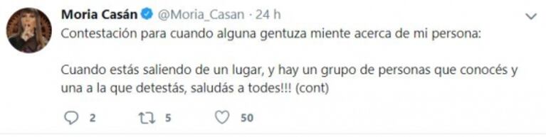 Moria Casán, filosa luego de que Georgina Barbarossa contara que se negó a tomar un café con ella: "Gentuza"