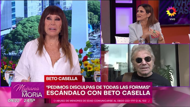 Moria Casán habló de Edith Hermida y Beto Casella (Foto: captura de eltrece).