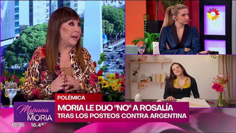 Moria Casán habló de la Rosalía en su programa (Foto: captura de eltrece).