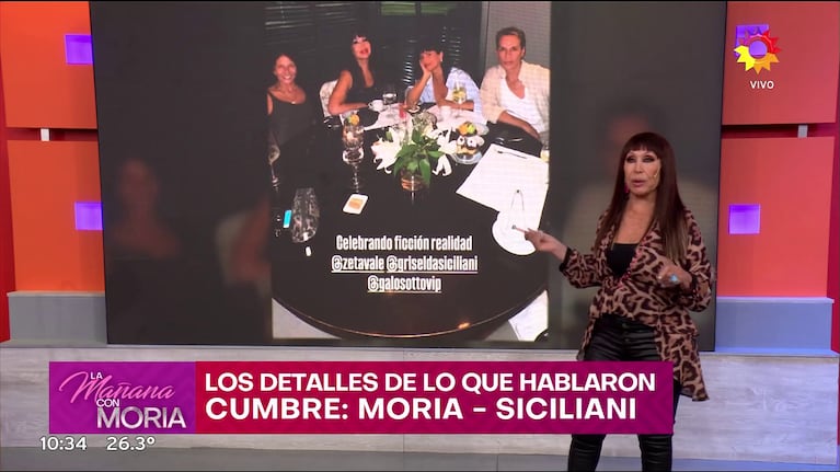 Moria Casan habló de su salida con Griselda Siciliani y amigos (Foto: captura de eltrece).