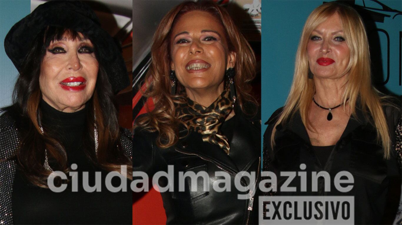 Moria Casán, Iliana Calabró y Yuyito González en el evento Íconos sobre ruedas (Fotos: Movilpress).