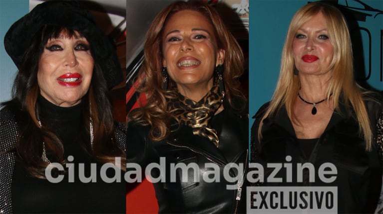 Moria Casán, Iliana Calabró y Yuyito González en el evento Íconos sobre ruedas (Fotos: Movilpress).