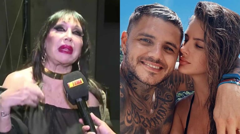 Moria Casán, la China Suárez y Mauro Icardi (Fotos: captura América y Instagram @sangrejaponesa)