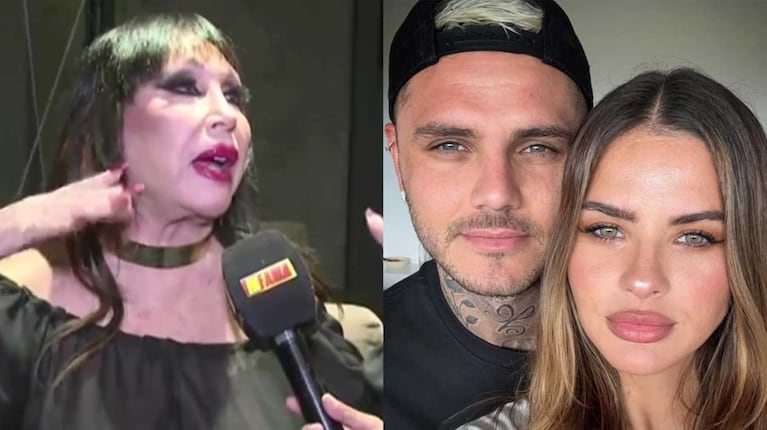 Moria Casán, la China Suárez y Mauro Icardi (Fotos: captura América y Instagram @sangrejaponesa)