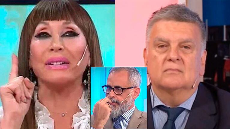 Moria Casán, Luis Ventura y Jorge Rial