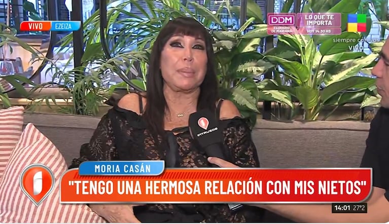 Moria Casán mandó al frente a su nieta Helena por una actitud y fue contundente