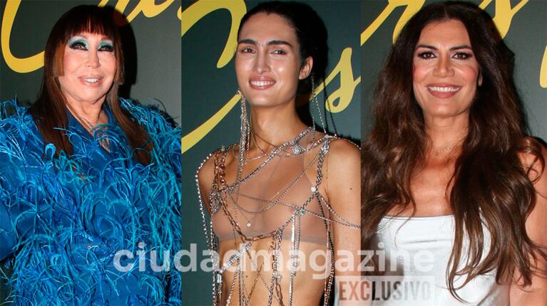 Moria Casán, Mina Serrano, Flor de la Ve en el estreno de la serie de Cris Miró (Fotos: Movilpress).