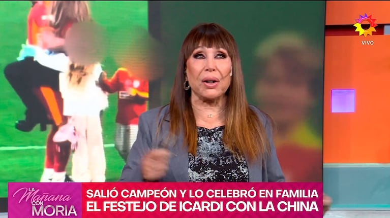 Moria Casán opinó sin filtros sobre la China Suárez en pleno festejo de Mauro Icardi (captura de eltrece)