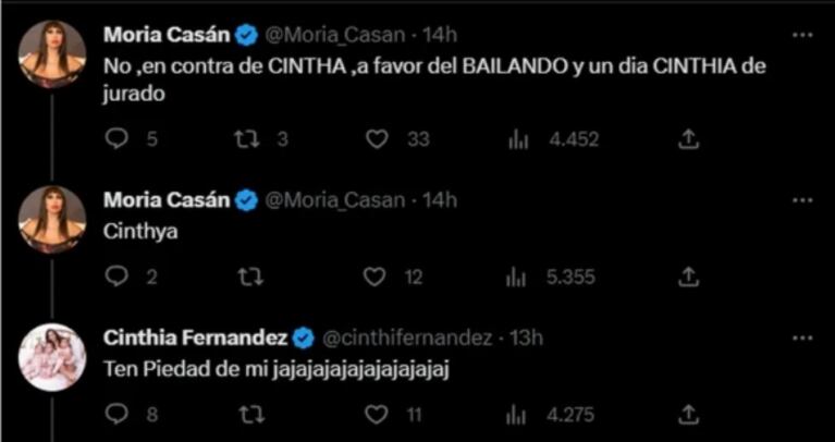 Moria Casán propuso a la exsuegra de Cinthia Fernández como quinto jurado del Bailando 2023